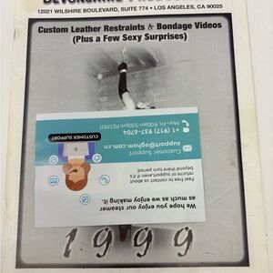 Devonshire Productions Custom Leather Restraints & Videos Plus Surprises 1999